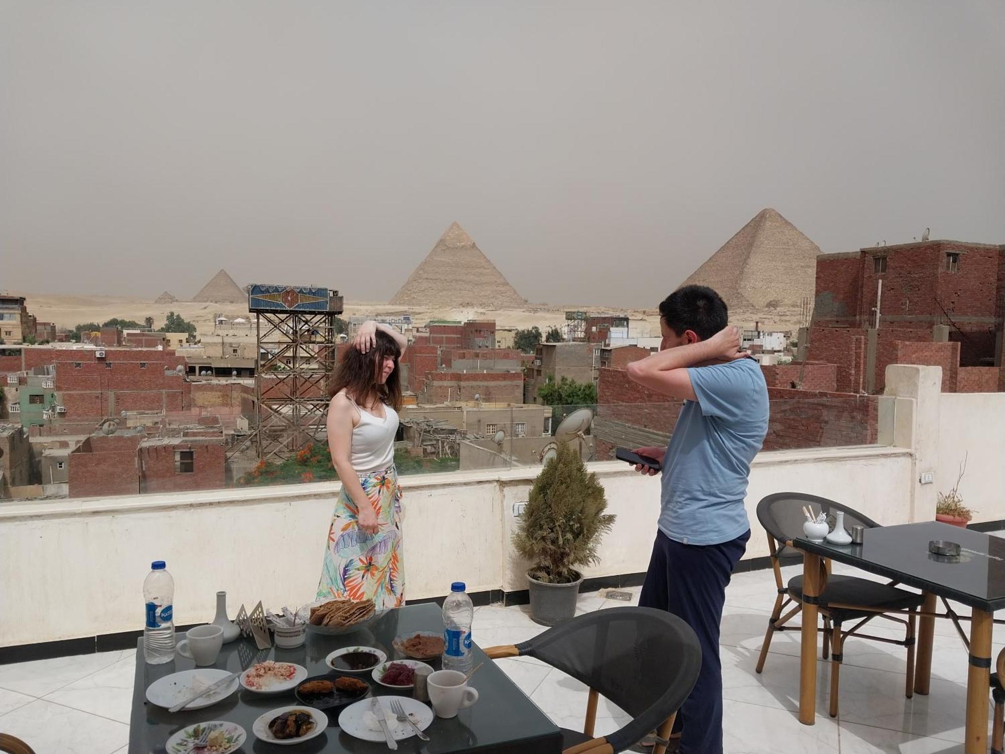 Eagles Pyramids View Hotel Kafret el-Gabal Exterior foto